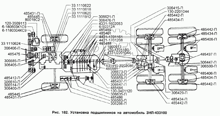 Установка подшипников на автомобиль ЗИЛ-433100